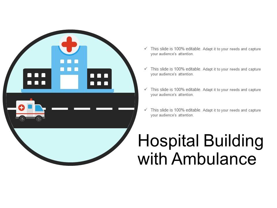 Hospital building with ambulance Slide01