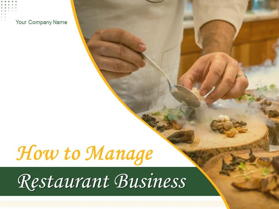 How to manage restaurant business powerpoint presentation slides