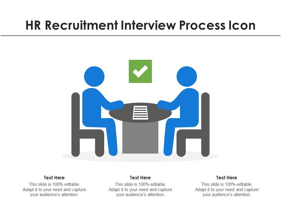 Hr recruitment interview process icon Presentation Graphics Presentation PowerPoint Example