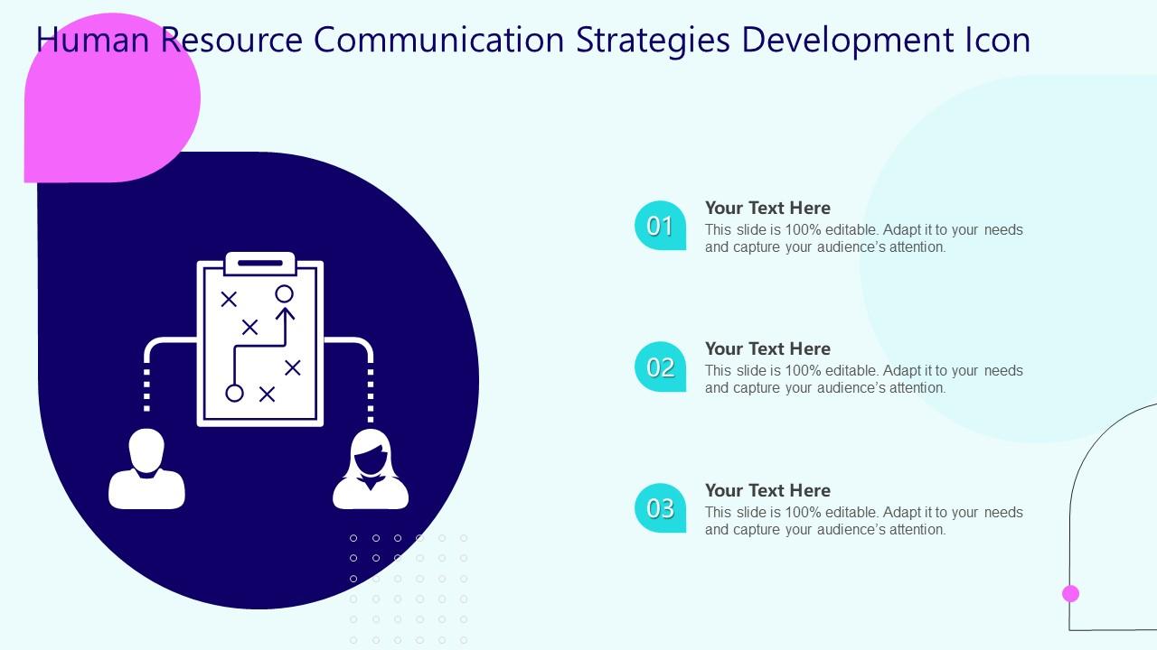 Human Resource Communication Strategies Development Icon Slide01