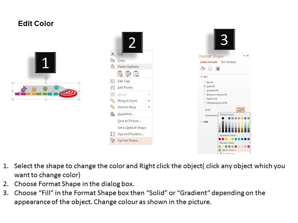 Ic Linear Chart For Strategy Implementation Flat Powerpoint Design ...