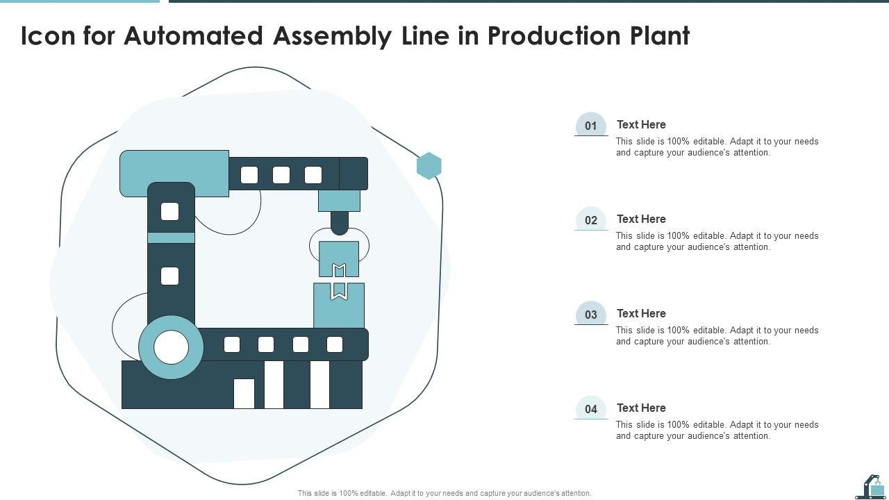 Icon For Automated Assembly Line In Production Plant | Presentation ...