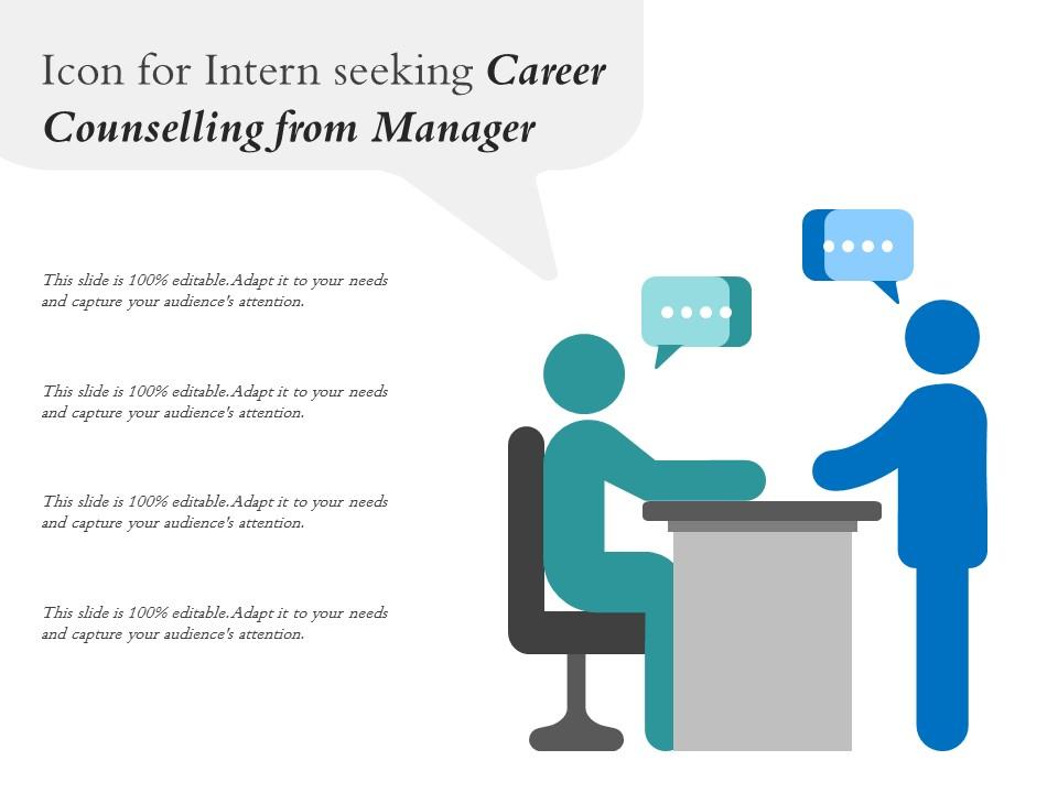 Icon for intern seeking career counselling from manager Slide00