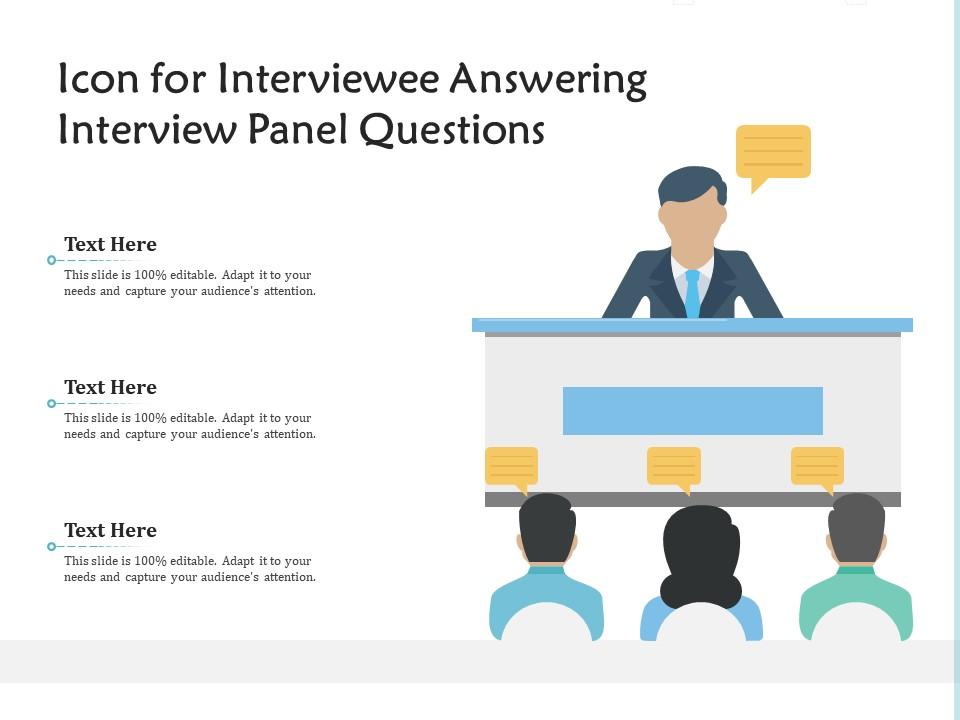 Icon for interviewee answering interview panel questions