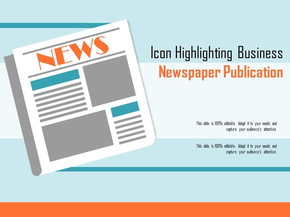 Icon highlighting business newspaper publication