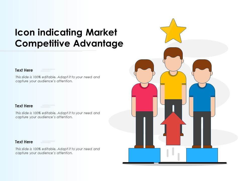 Icon indicating market competitive advantage Slide01