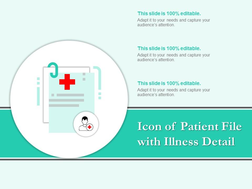 Icon of patient file with illness detail
