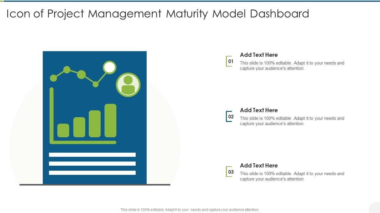 Icon Of Project Management Maturity Model Dashboard Slide01