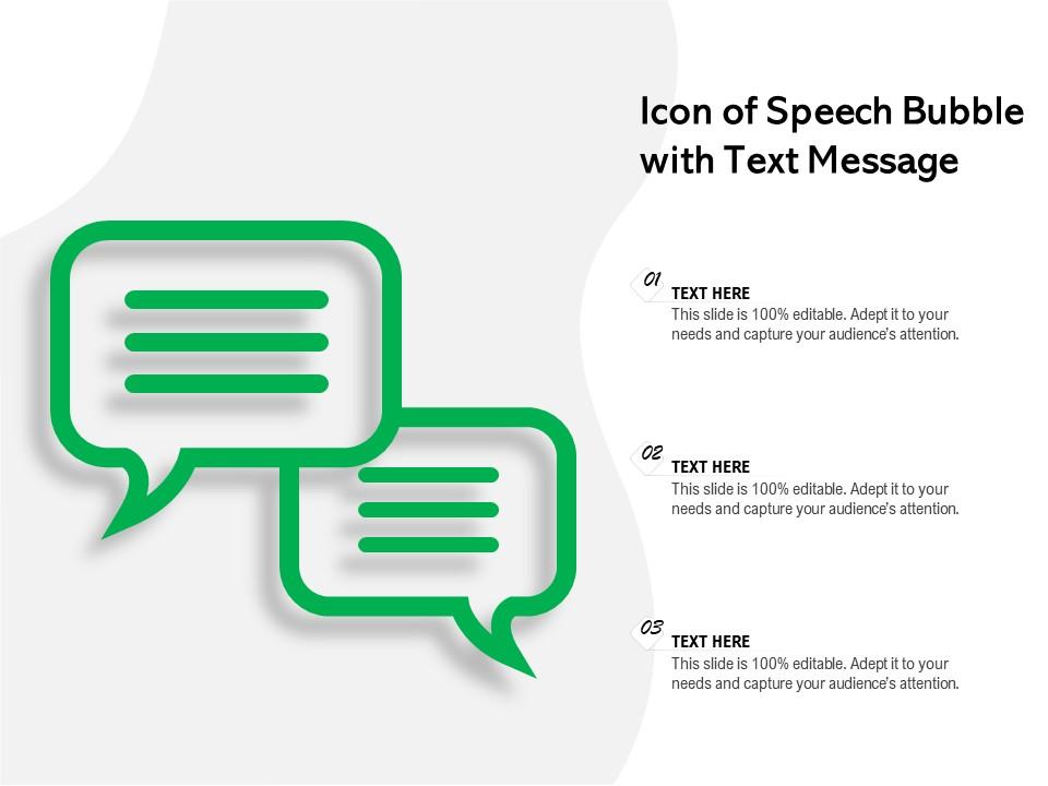 Icon Of Speech Bubble With Text Message