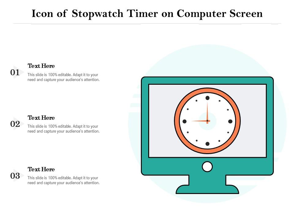 opzettelijk Heb geleerd Integraal Icon Of Stopwatch Timer On Computer Screen | Presentation Graphics |  Presentation PowerPoint Example | Slide Templates