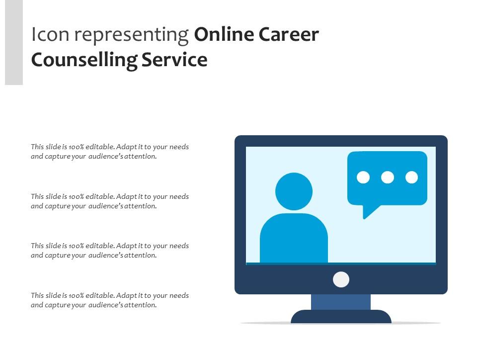Icon representing online career counselling service Slide00