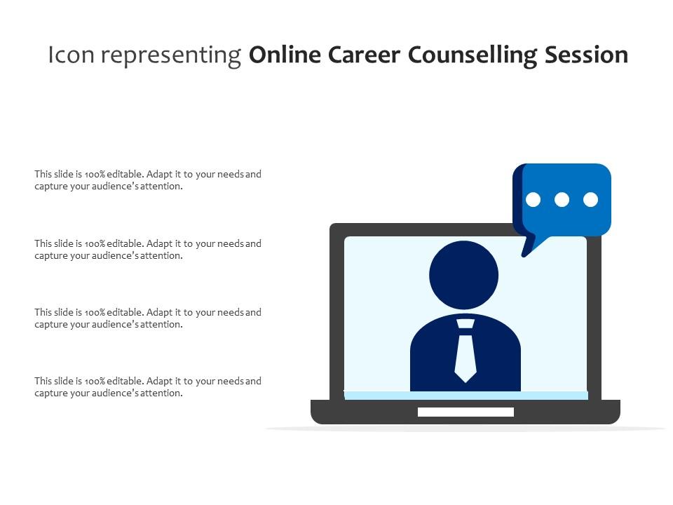 Icon representing online career counselling session Slide00