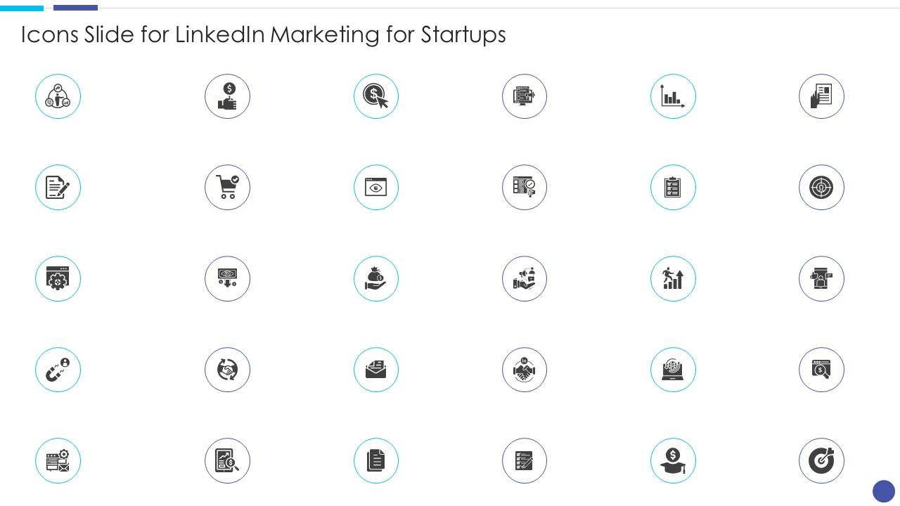 Icons Slide For Linkedin Marketing For Startups Ppt Slides ...