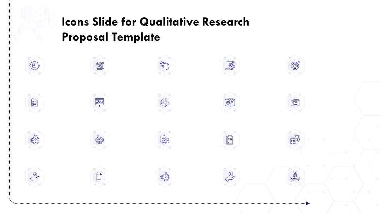 Icons Slide For Qualitative Research Proposal Template Presentation