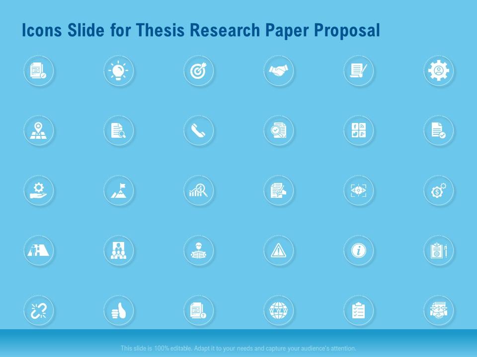 Icons Slide For Thesis Research Paper Proposal Ppt Clipart