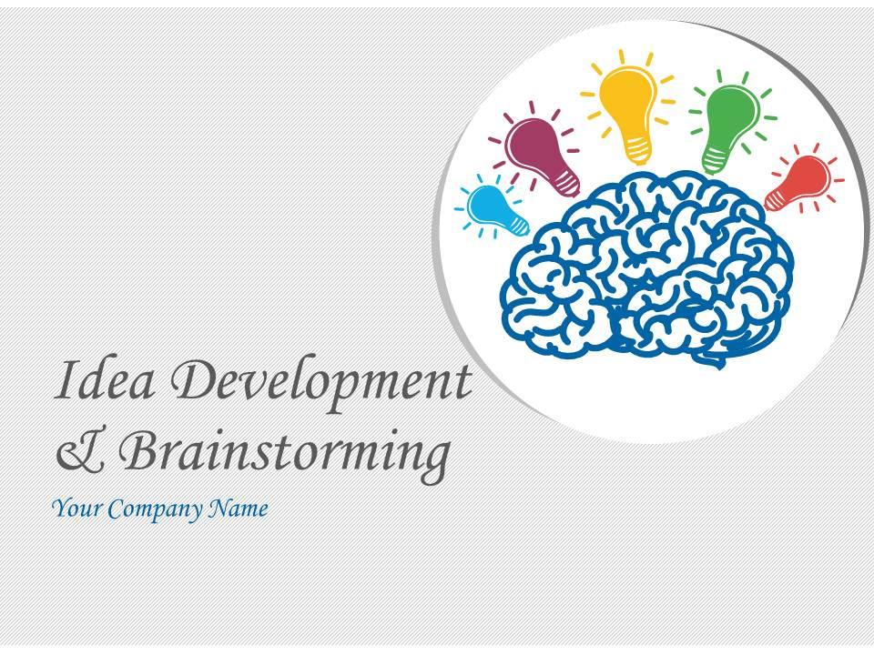 Idea development and brainstorming process powerpoint presentation with slides Slide00