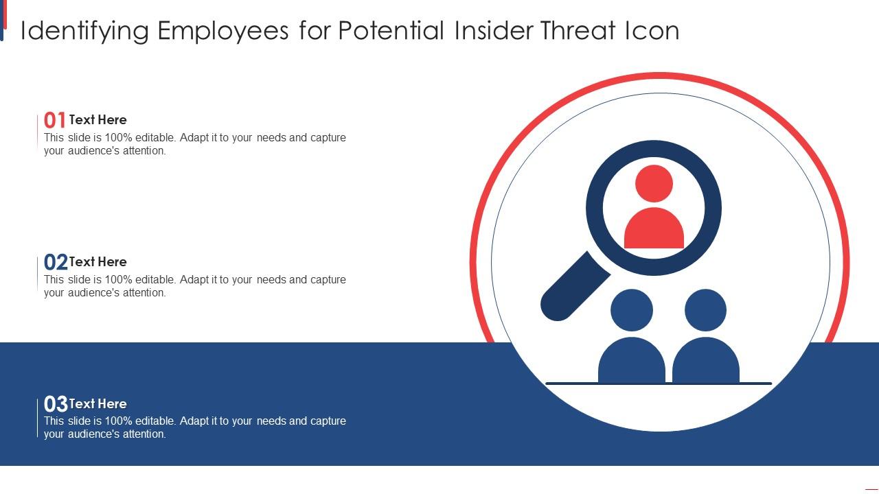 Identifying Employees For Potential Insider Threat Icon Slide01