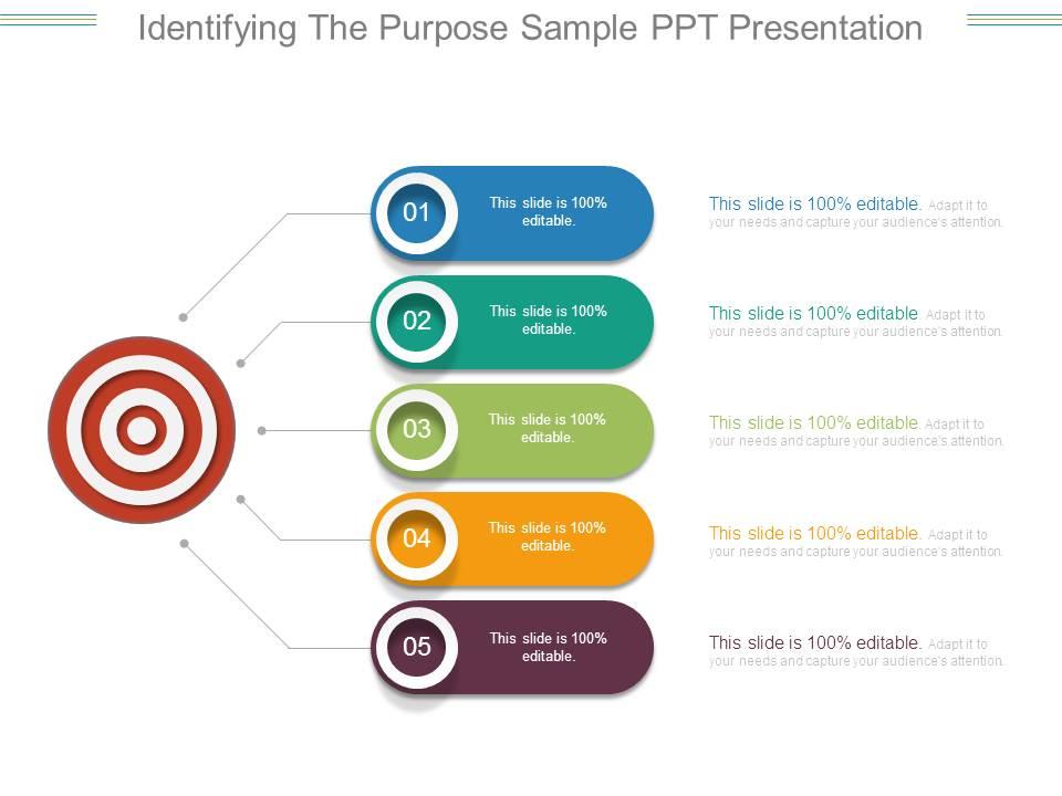 purpose in a presentation