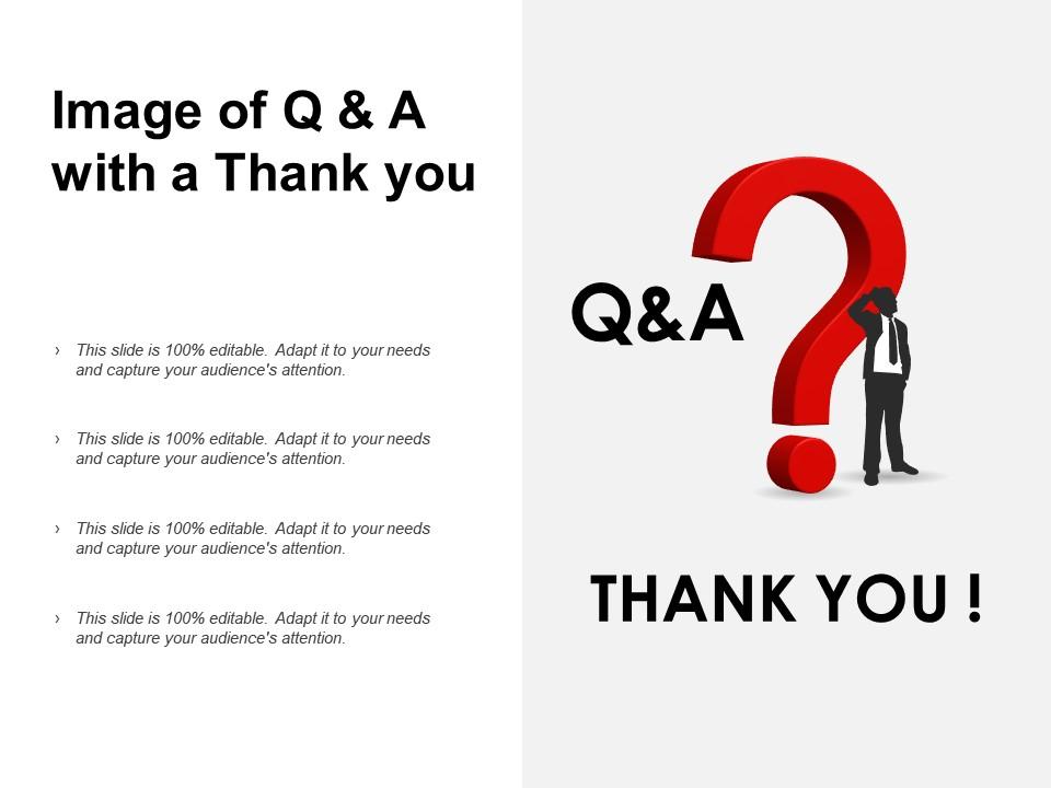 Image Of Q And A With A Thank You Templates PowerPoint Presentation