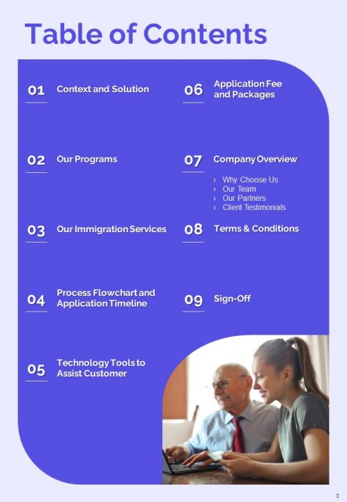 Immigration Service Provider Proposal Report Sample Example Document