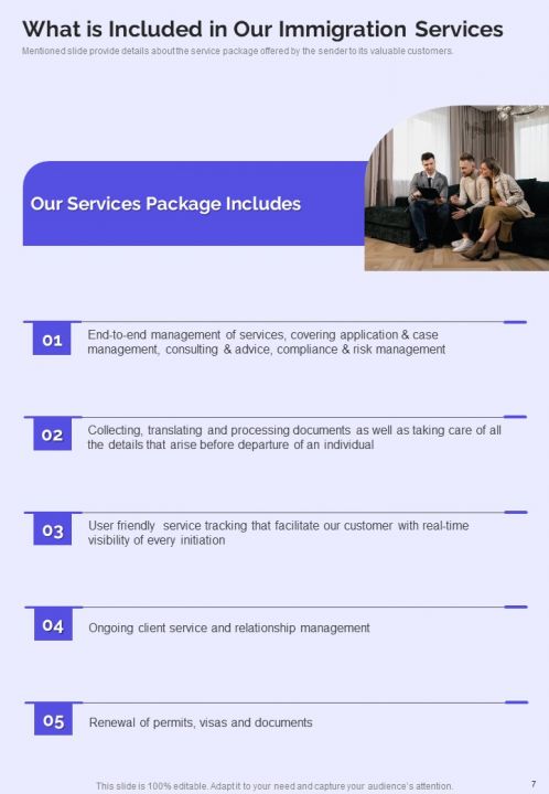 Immigration Service Provider Proposal Report Sample Example Document
