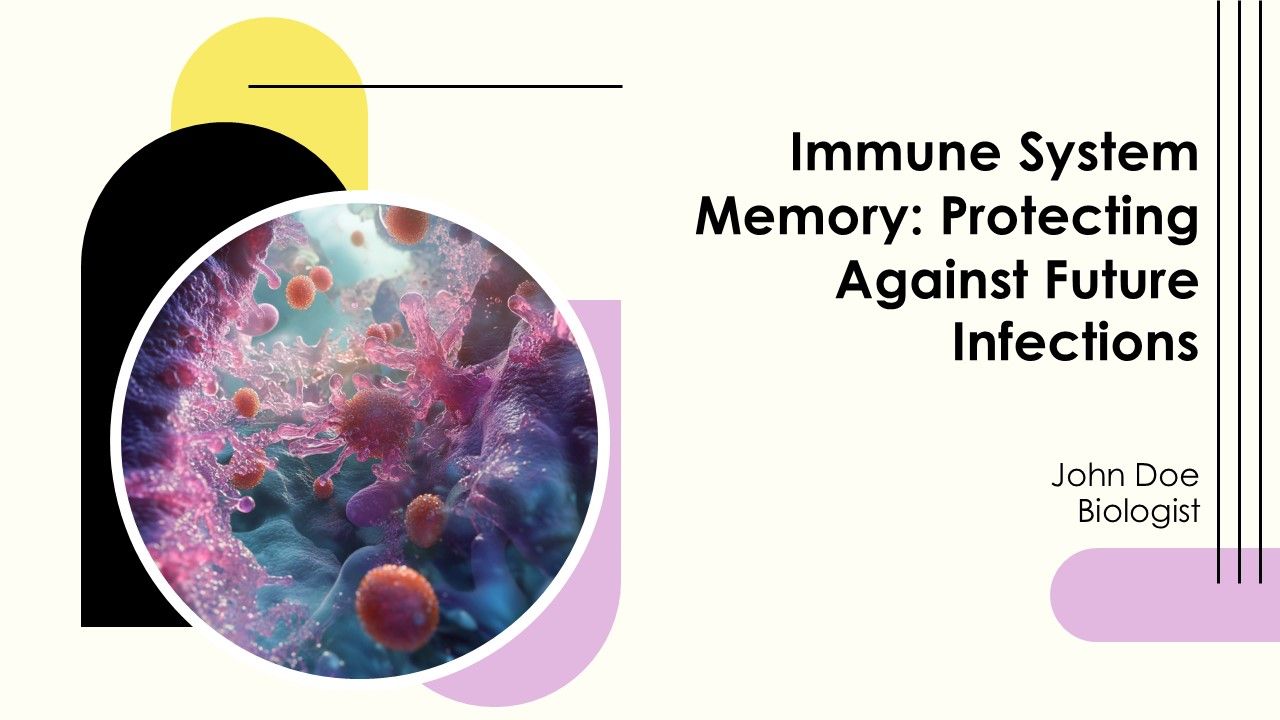 Powerpoint Immune System Background Design Immune System Memory Protecting Against Future Infections PPT Template AT