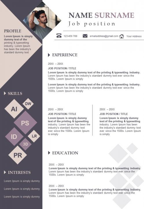 Impressive CV Resume Sample Editable - Impressive Cv Resume Sample Editable Powerpoint Template Slide01  most impressive resume templates