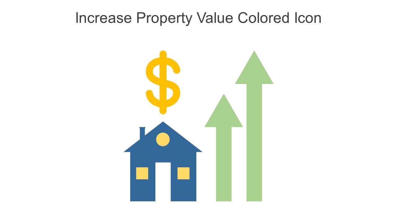 Increase Property Value Colored Icon In Powerpoint Pptx Png And