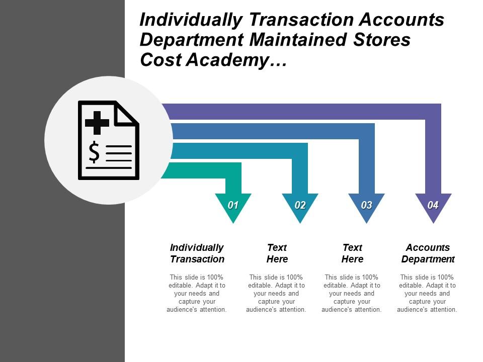 Individually transaction accounts department maintained stores cost academy Slide00