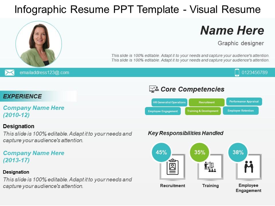 Infographic resume ppt template visual resume Slide01