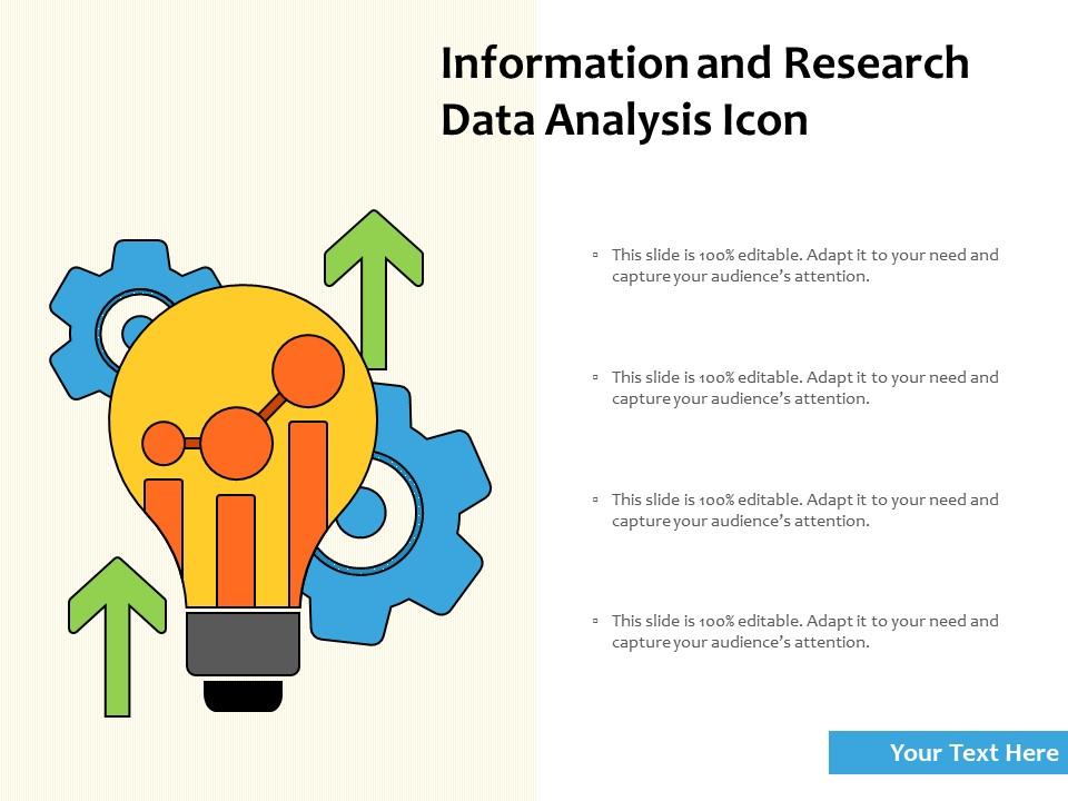 Information and research data analysis icon
