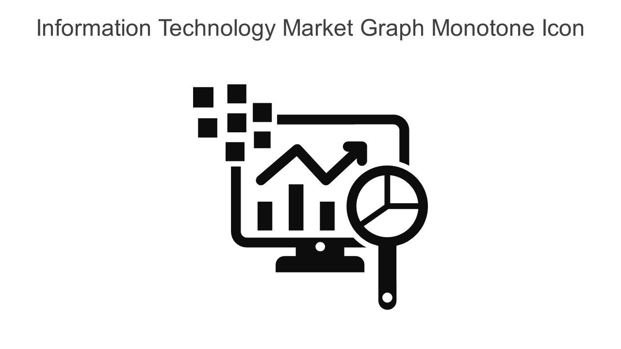 Information Technology Market Graph Monotone Icon In Powerpoint Pptx Png And Editable Eps Format