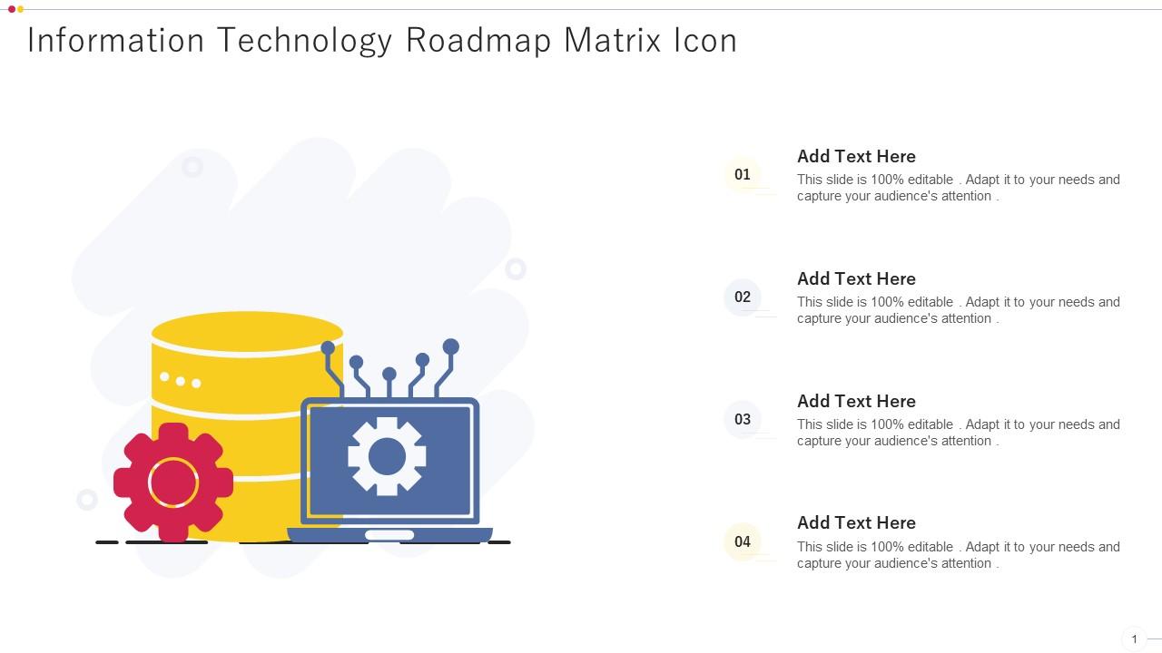 Information Technology Roadmap Matrix Icon Slide01