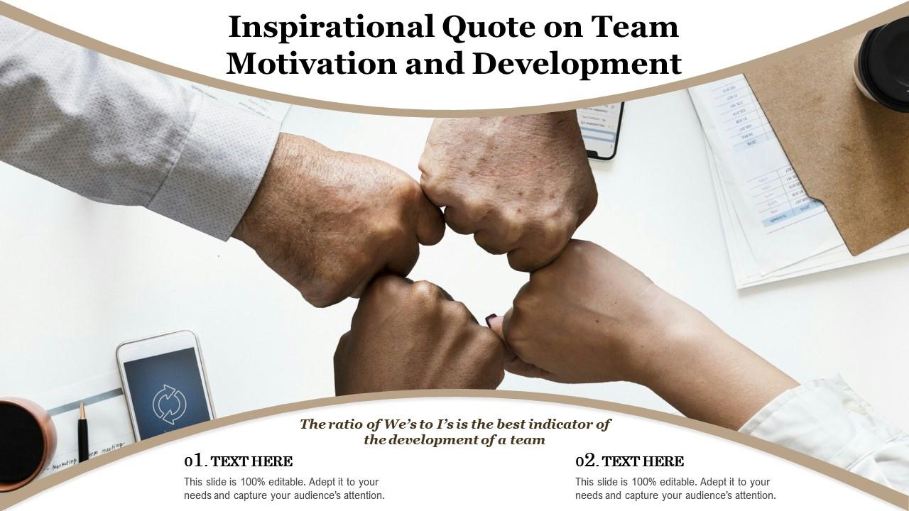 Inspirational Quote On Team Motivation And Development ...