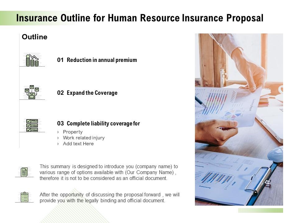 Insurance Outline For Human Resource Insurance Proposal Ppt Pictures