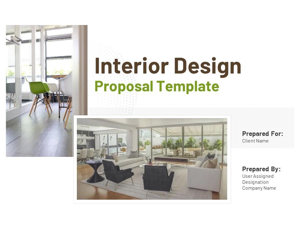 Interior design proposal template powerpoint presentation slides Slide01