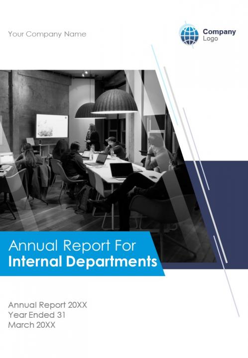 Internal Departments Annual Report Pdf Doc Ppt Document Report Template Slide01