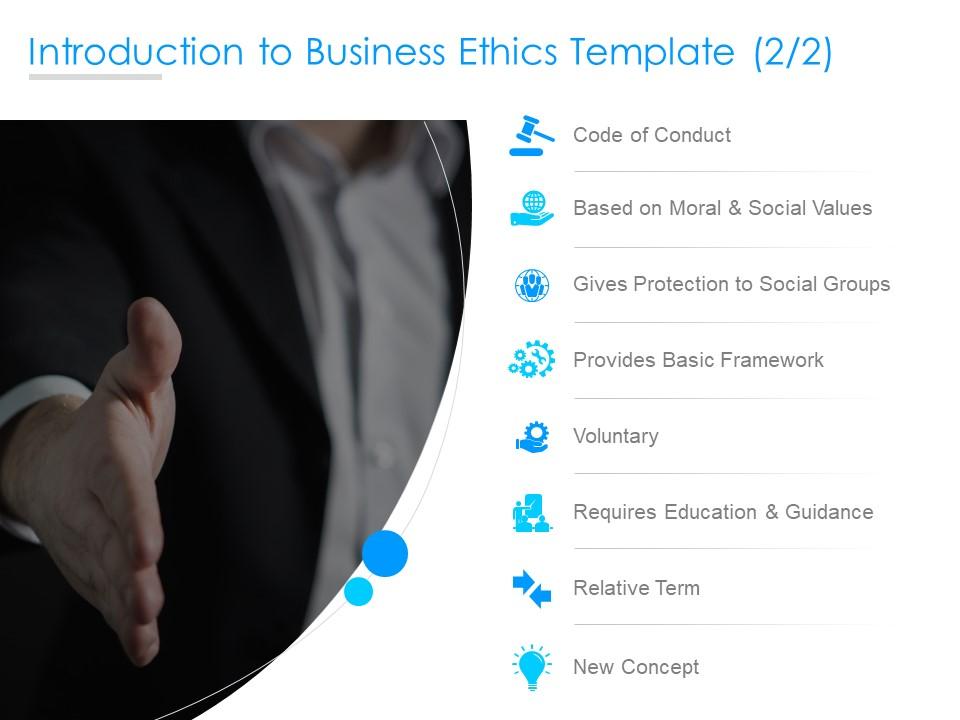 Introduction To Business Ethics Template Values Ppt Powerpoint ...