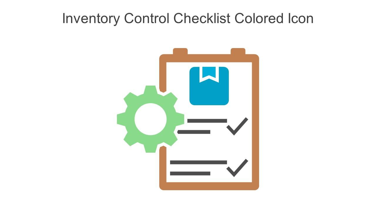 Inventory Control Checklist Colored Icon In Powerpoint Pptx Png And Editable Eps Format Slide01