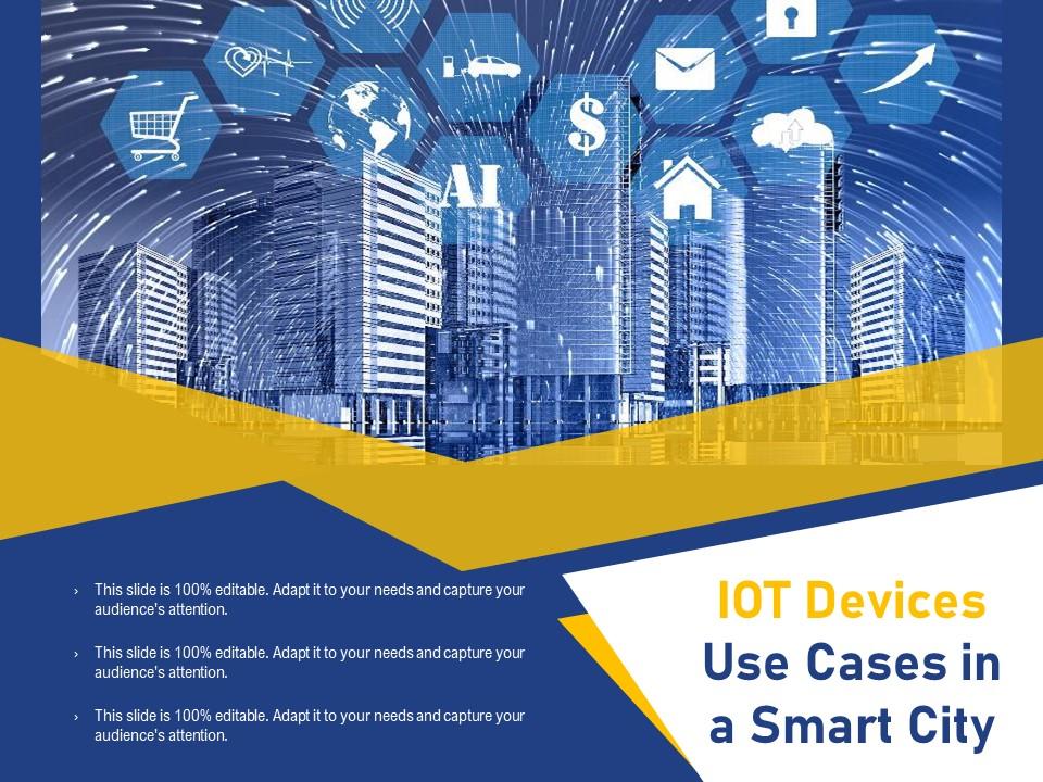 IOT Devices Use Cases In A Smart City Presentation Graphics