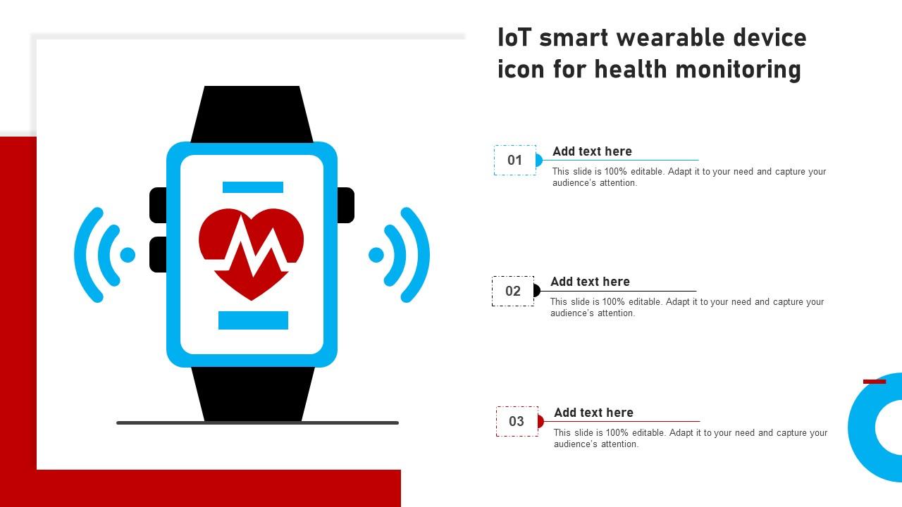 IOT Smart Wearable Device Icon For Health Monitoring