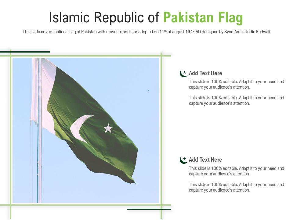 Islamic republic of pakistan flag powerpoint presentation ppt template Slide00
