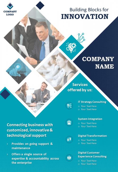 It consultant two page brochure template Slide01