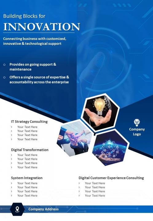 It consulting firms two page brochure template Slide01
