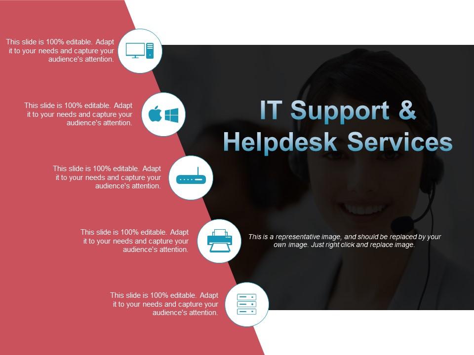 It Support And Helpdesk Services Ppt Ideas Slide01