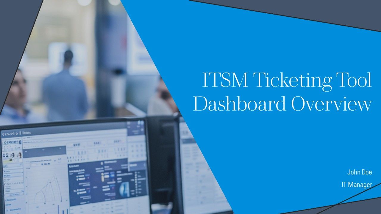 ITSM Ticketing Tool Dashboard Overview PPT Structure AT ITSM Ticketing Tool Dashboard Overview PPT Structure AT