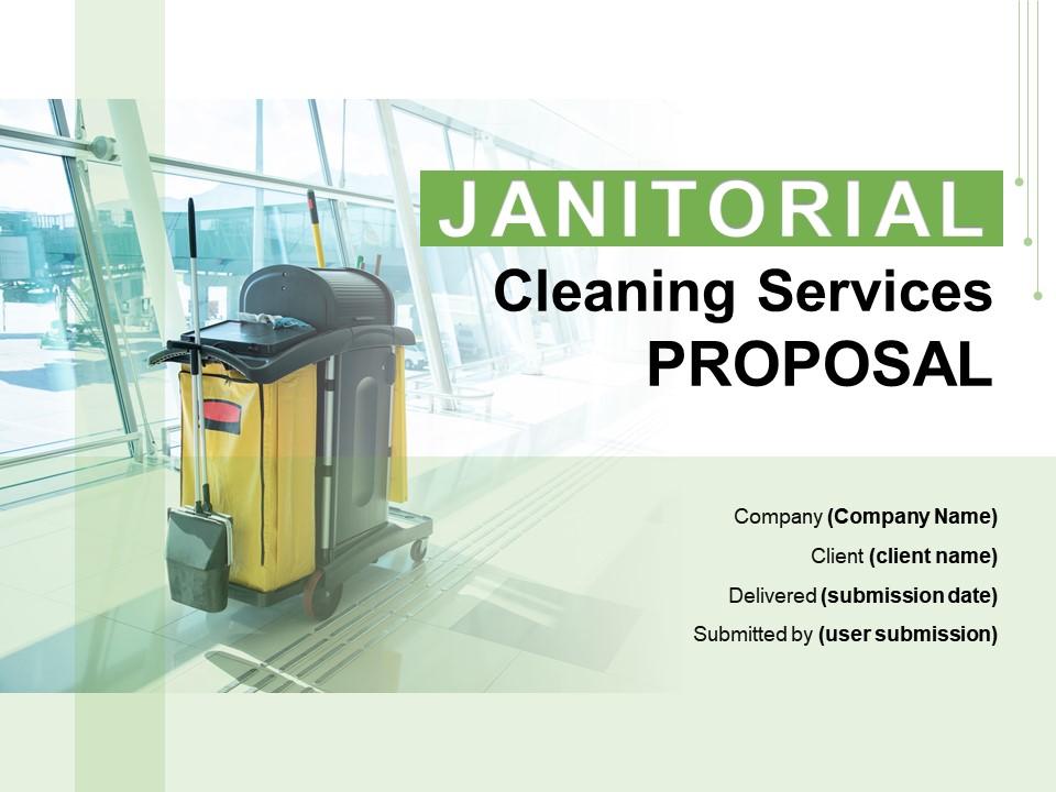 Janitorial Cleaning Services Proposal Powerpoint Presentation Slides Slide01