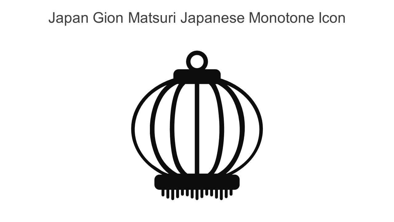 Japan Gion Matsuri Japanese Monotone Icon In Powerpoint Pptx Png And ...