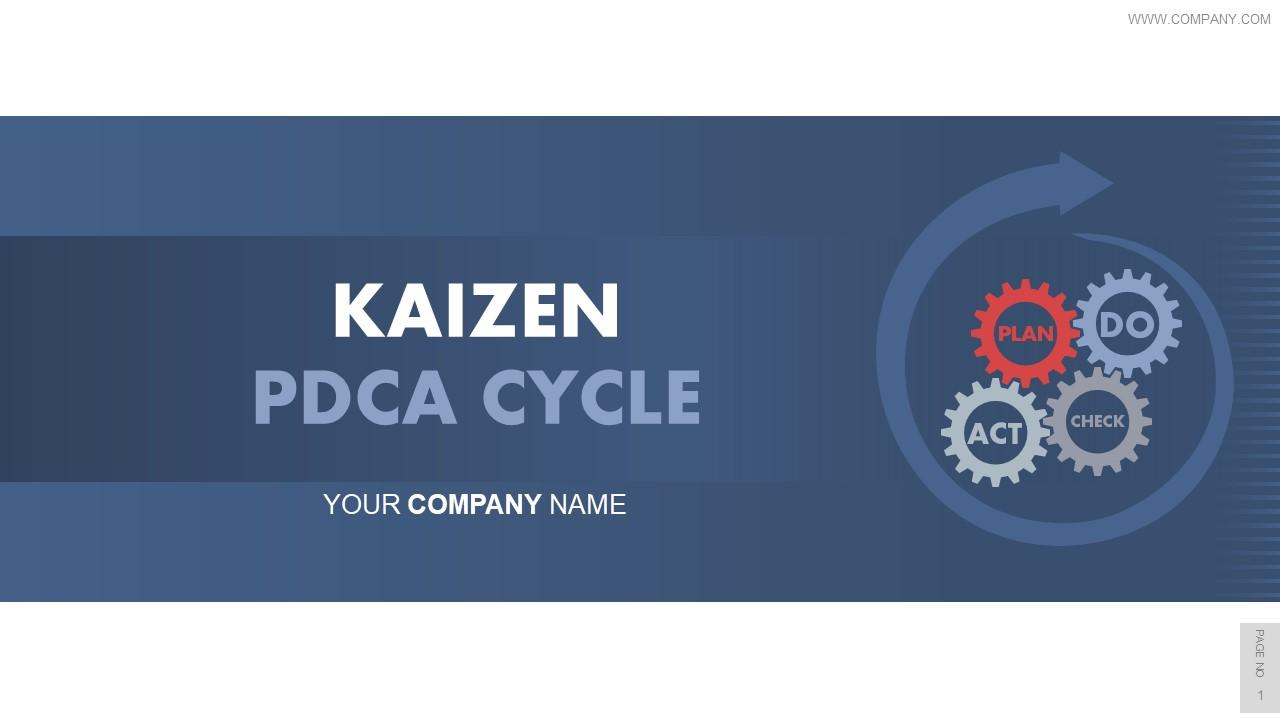 Kaizen pdca cycle powerpoint presentation slides Slide01