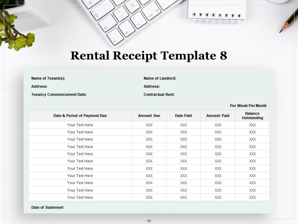 Keep Track Of All The Payments From The Tenants Through Rental Receipt